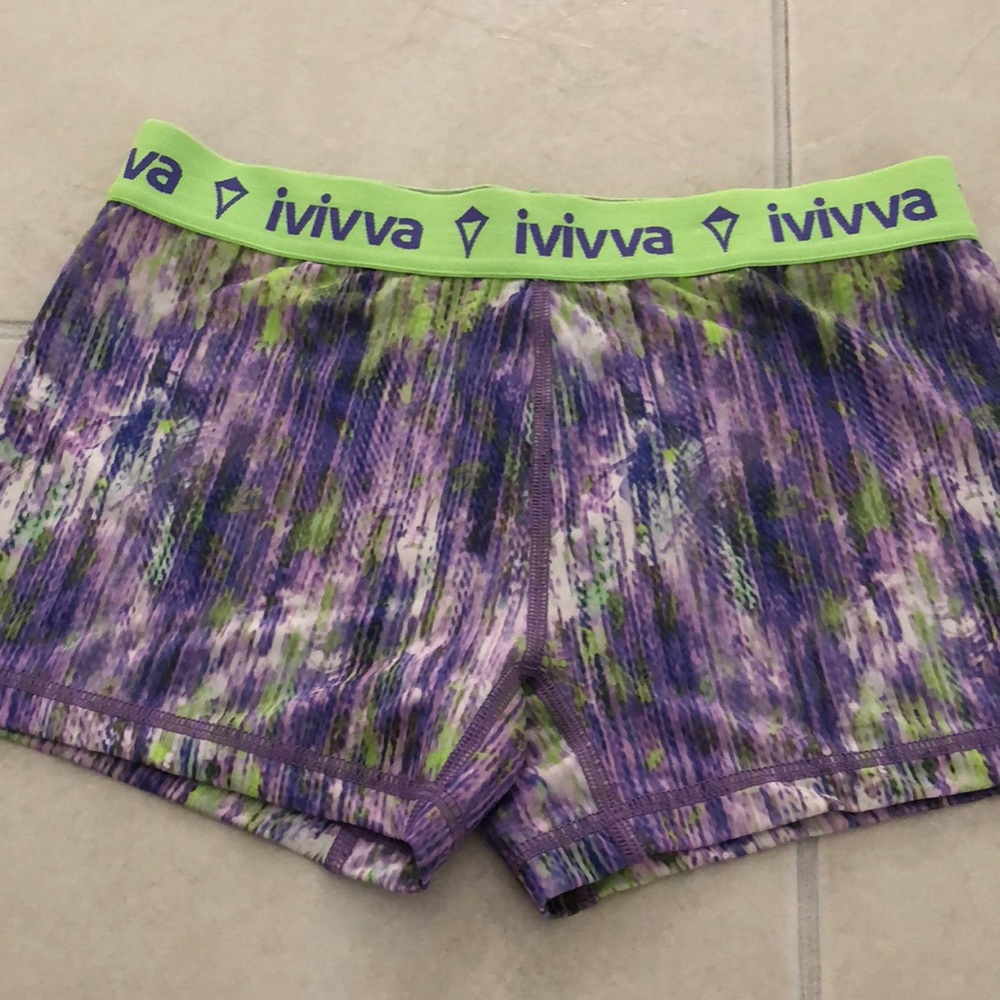 Girls Green and Purple Sports Shorts!